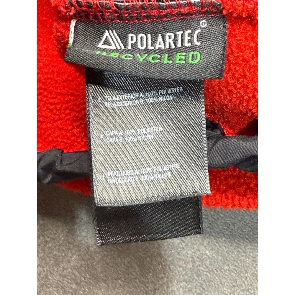 The North Face Denali Fleece Jacket Mens Medium Red Black Polartec Zip Up